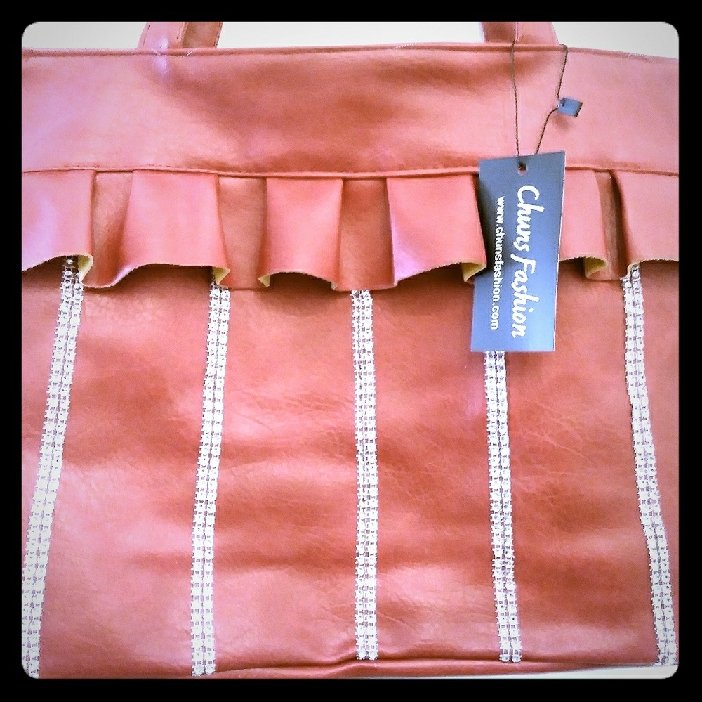 Red Bling Shoulder Handbag Tote